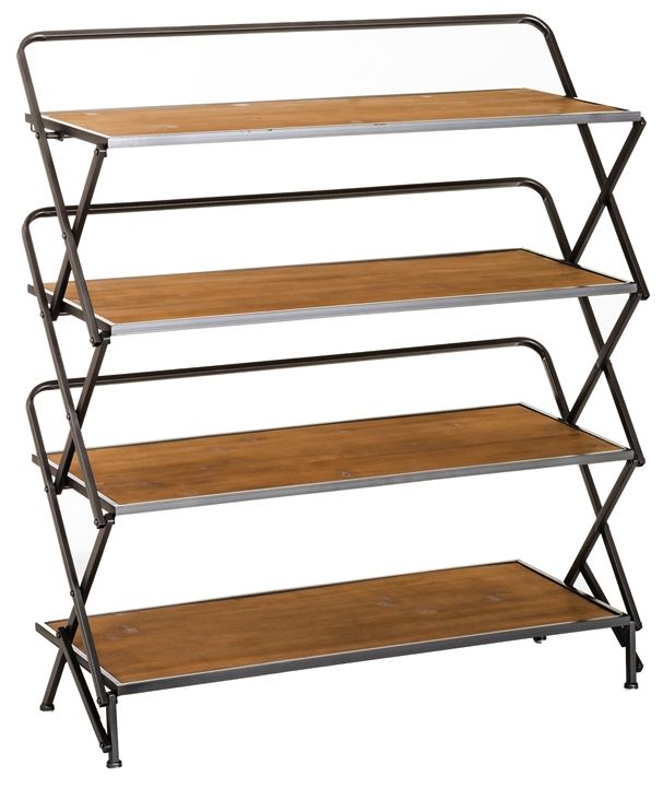 étagère rectangulaire métal et bois