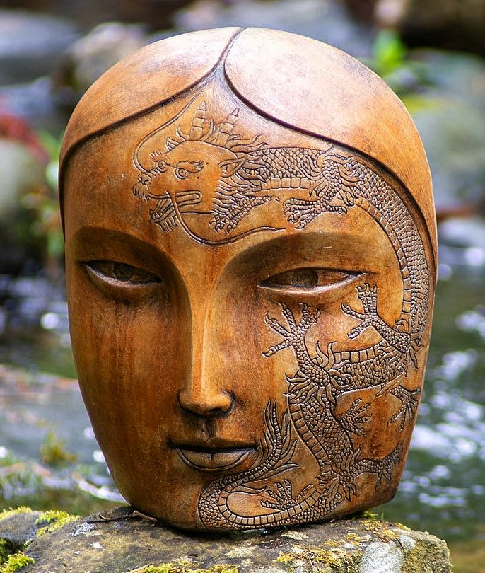 masque dragon lily de table