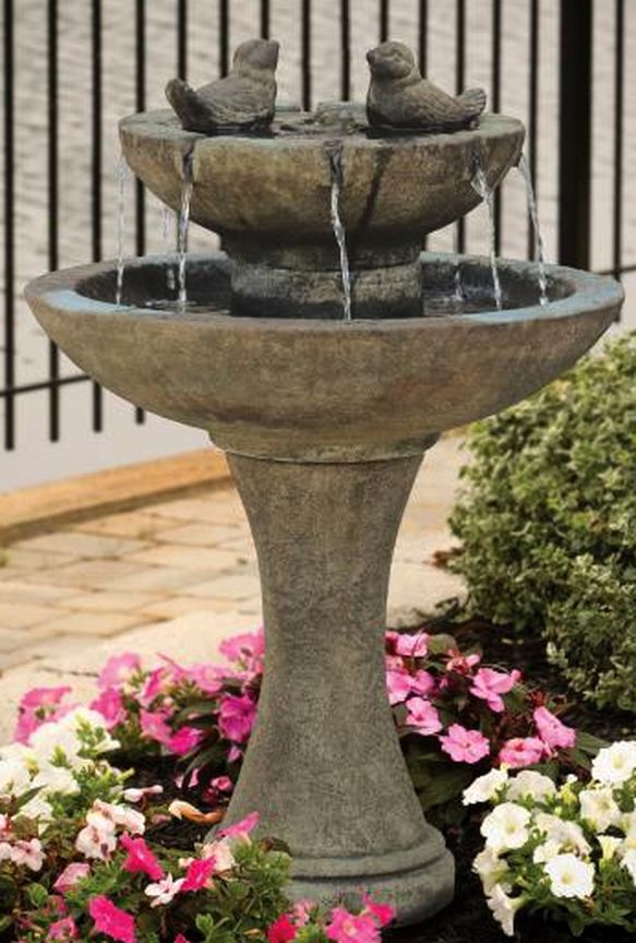 34" Tranquillity Spill Fountain With Birds