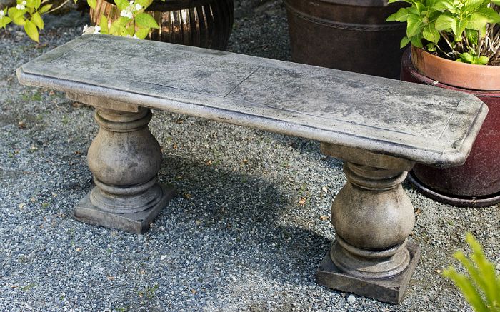 BANC incrusté d'ardoise