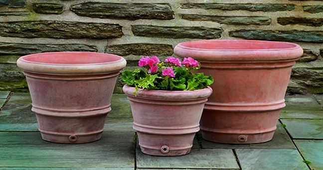 POT classic rolled rim terra cotta