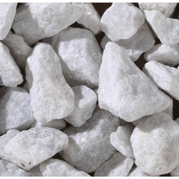 Pierre marbre blanc glacier 3/4″ 18kg – Pépinière Jasmin