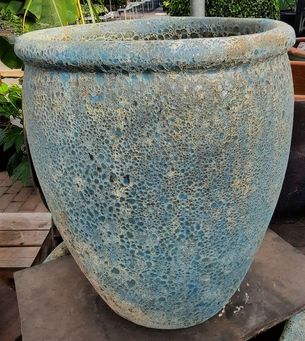 Pot paraiso bleu aqua corail