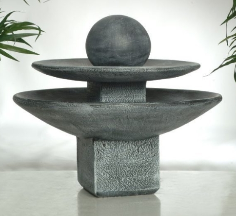 2 tier fountain with sphere