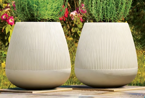 Lotus bud planter- white, gray or black - 2 sizes